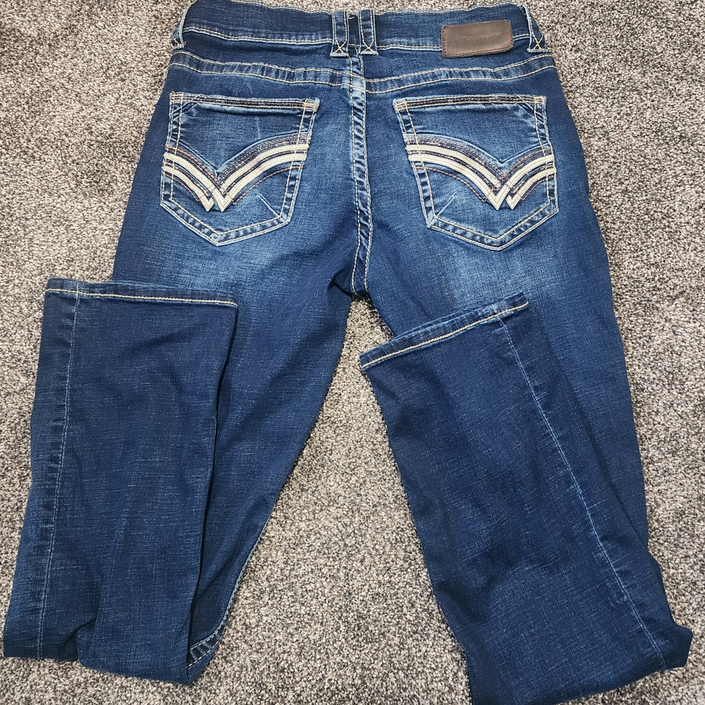 Buckle Men's Blue Bootcut Jeans